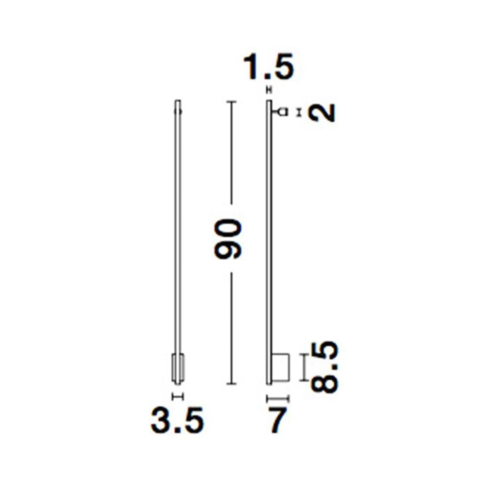 Gropius LED Wandlampe 90cm  Nova Luce   