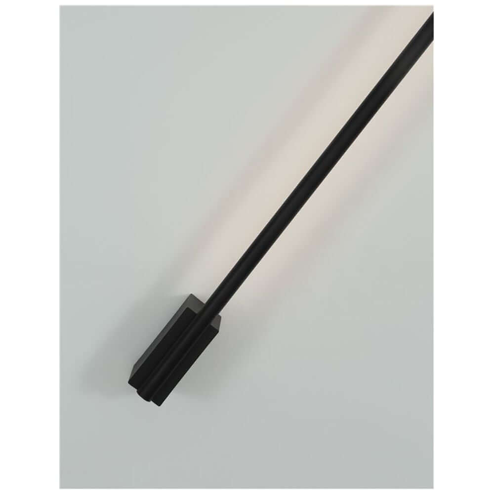 Gropius LED Wandlampe Metall Schwarz mit minimalistischer Struktur und integriertem LED-Streifen in Schwarz.
