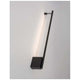 Gropius LED Wandleuchte 60cm Schwarz an einer Wand, minimalistisches Design mit warmweißem Licht.