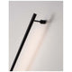 Gropius LED Wandleuchte 60cm Schwarz an der Wand montiert, minimalistisches Design mit warmweißem Licht