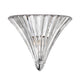 Guscio Wandlampe Glas mit bernsteinfarbenem, geriffeltem Glas in elegantem Design für stilvolle Innenräume.