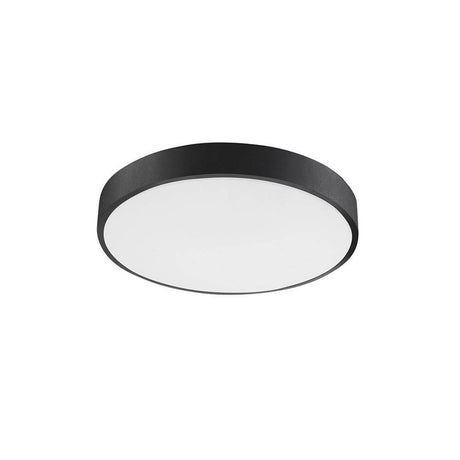 Hadon LED Loftslampe Ø 40cm – matsort rund loftslampe med varm hvid LED-Diffuser, moderne design til stue eller entre
