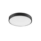 Hadon LED Deckenlampe Ø 40cm – matte schwarze runde Deckenleuchte mit warmweißem LED-Diffusor, modernes Design für Wohnzimmer oder Flur