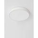 Hadon LED Deckenlampe Ø 40cm – moderne, flache runde Deckenleuchte in mattschwarz/weiß mit warmweißem LED-Diffusor für Wohnzimmer und Flur
