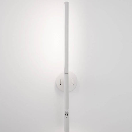 Handy LED applique murale à 2 lampes en blanc, montée sur un mur.