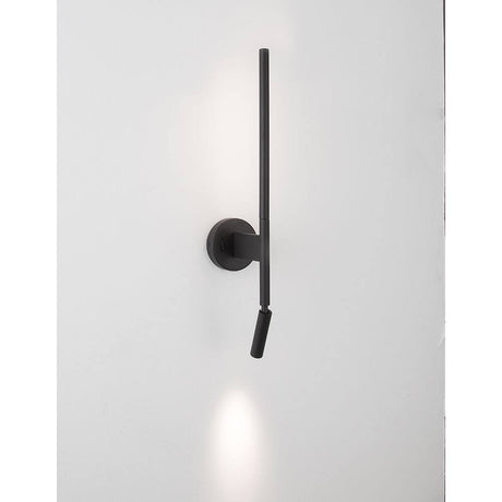 Handy LED applique murale à 2 lampes en noir, design moderne en acrylique et aluminium.