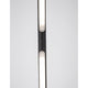 Schlanke schwarze LED Pendelleuchte mit warmweißem Licht, modern und minimalistisch.
