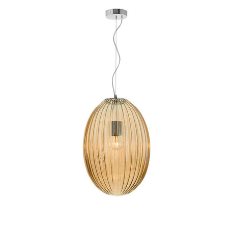 Hector Pendelleuchte Glas – elegante hängende Glaslampe mit warmem Licht und Metallakzenten für Ess- oder Wohnzimmer