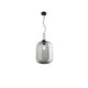 Hunter Pendellampe Glas Rauchfarben in modernem Design mit schwarzem und transparentem Glas.