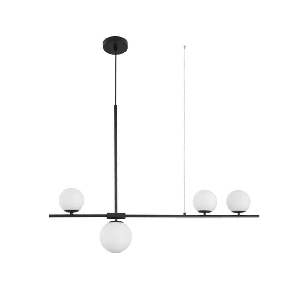 Impero Hängeleuchte 4-flammig Metall mit mattiertem Glas und modernem Design von Nova Luce.