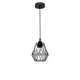 Isabella Pendelleuchte Metall in geometrischem Design und schwarzem Finish, ideal für moderne Innenräume.