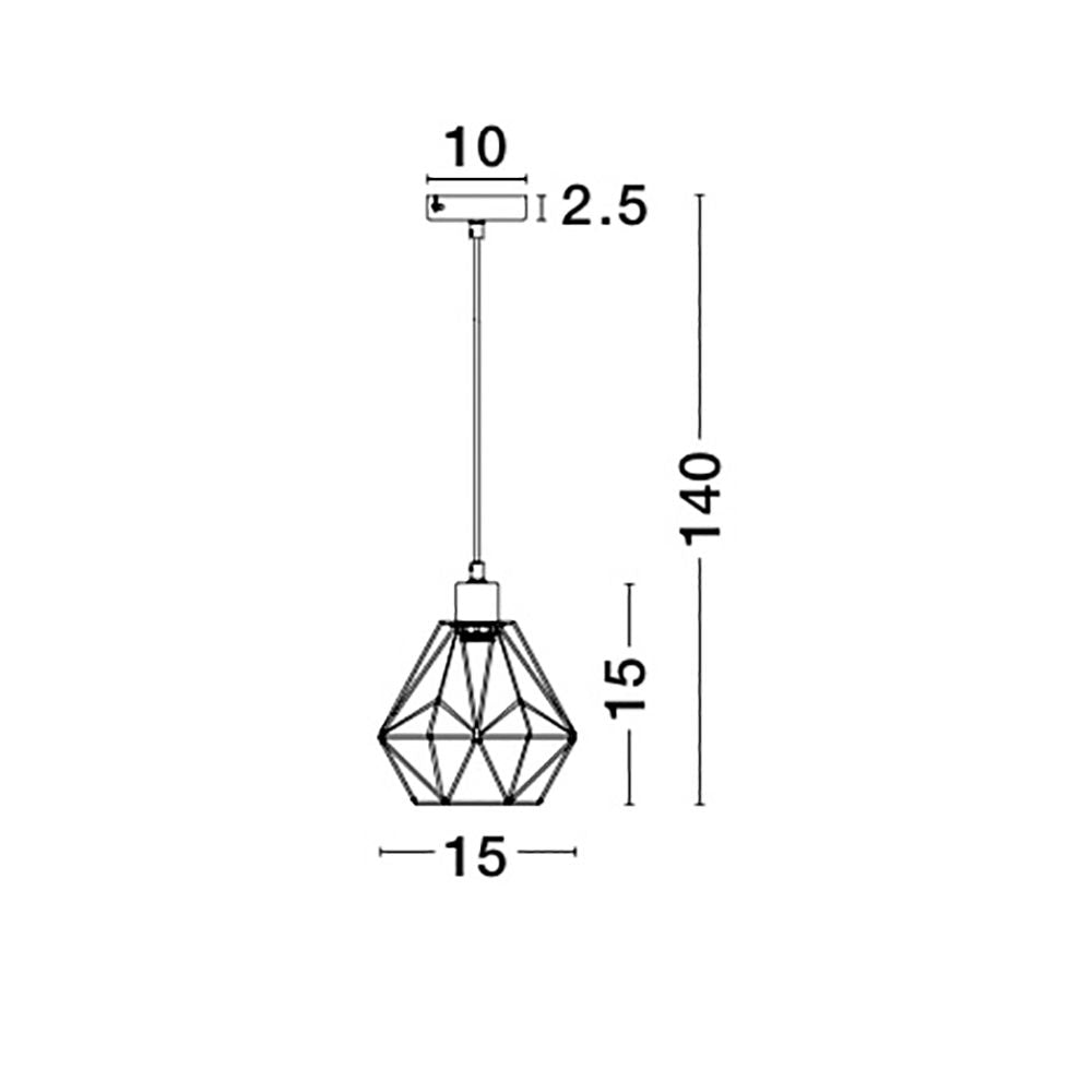 Isabella Pendelleuchte Metall  Nova Luce   