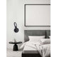 Moderne Schlafzimmeransicht mit der Nova Luce Jaco LED Wandleuchte Verstellbar an der Wand.