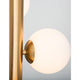 Nova Luce Jaklin pendellampe med 5 opalglasskuler, messingramme, moderne kulelampe