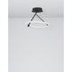 Janus LED Deckenlampe Ø 38cm Sandig-Schwarz mit minimalistischer Lichtquelle und schöner Lichtstreuung.