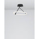 Janus LED Deckenlampe Ø 38cm Sandig-Schwarz mit minimalistischen Design und warmweißem Licht.