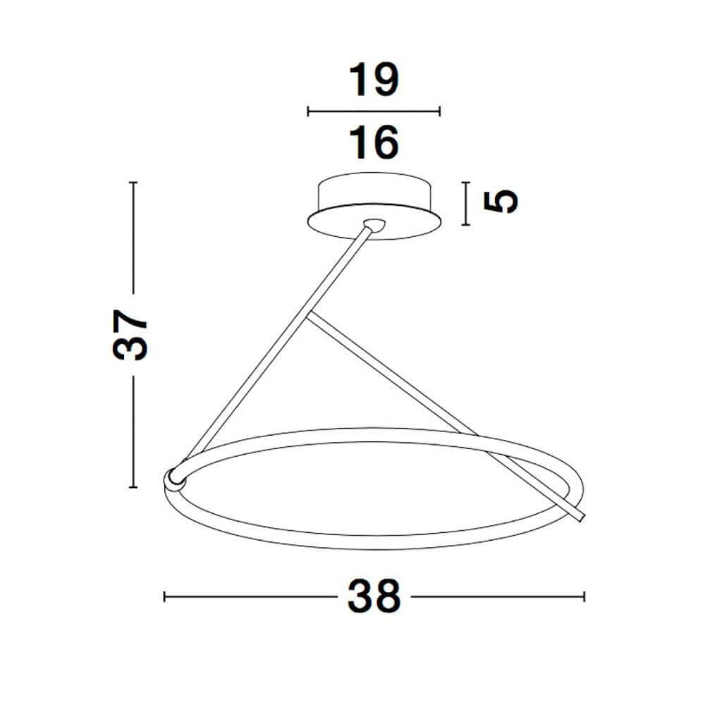 Janus LED Deckenlampe Ø 38cm Sandig-Schwarz