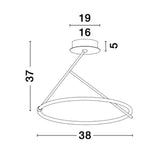 Janus LED Deckenlampe Ø 38cm Sandig-Schwarz