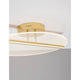 Jertuna LED Deckenlampe Ø 53cm Rund in elegantem Gold-Design mit dekorativem Lichtschirm.