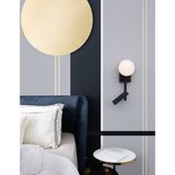 Moderne LED Glas-Wandleuchte Joline in sandig schwarz, ideal für stilvolles Wohnen und sanfte Lichtverteilung.