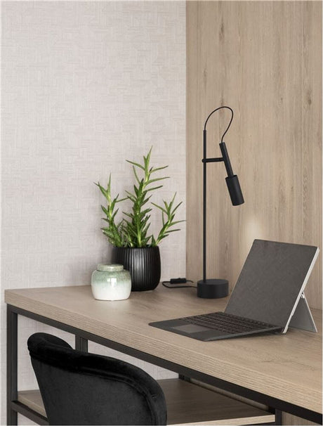 Candeeiro de mesa LED Joy preto 54,5 cm
