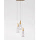 Kovac Hängelampe 3-flammig Glas Gold mit elegantem Design aus Aluminium und Glas.
