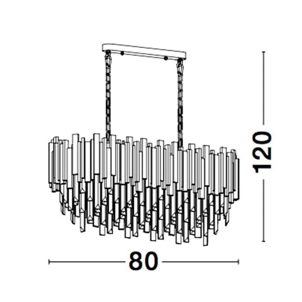 Chandelier chantant Grane en or métallique