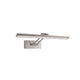 Nova Luce LED wall light Marnell in silver, modern elongated wall lamp with adjustable arm, front view