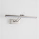 Nova Luce LED wall light Marnell, silver metal, modern horizontal wall lamp with rectangular light arm, side perspective