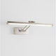 Nova Luce LED wall light Marnell in silver, modern elongated wall lamp with straight light arm and mounting plate