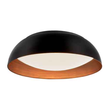 Landon LED plafonnier noir au design élégant et à la répartition harmonieuse de la lumière.