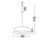 Landon Led hanging lamp Ø 60cm black