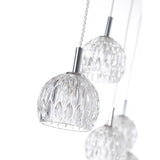 Lara glass hanging light 5 bulbs. Clear