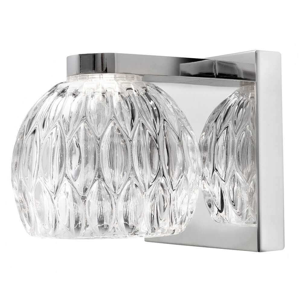 Lara Wandlampe Glas Chrom
