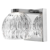 Lara Wandlampe Glas Chrom
