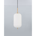 Lato Hängeleuchte Antik-Metall in Gold und Weiß, moderne Pendelleuchte für Esszimmer oder Wohnzimmer.