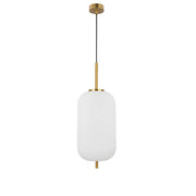 Lato Hängeleuchte Antik-Metall, moderne Pendelleuchte aus Glas und Metall in Gold und Weiß für Ess- oder Wohnzimmer.