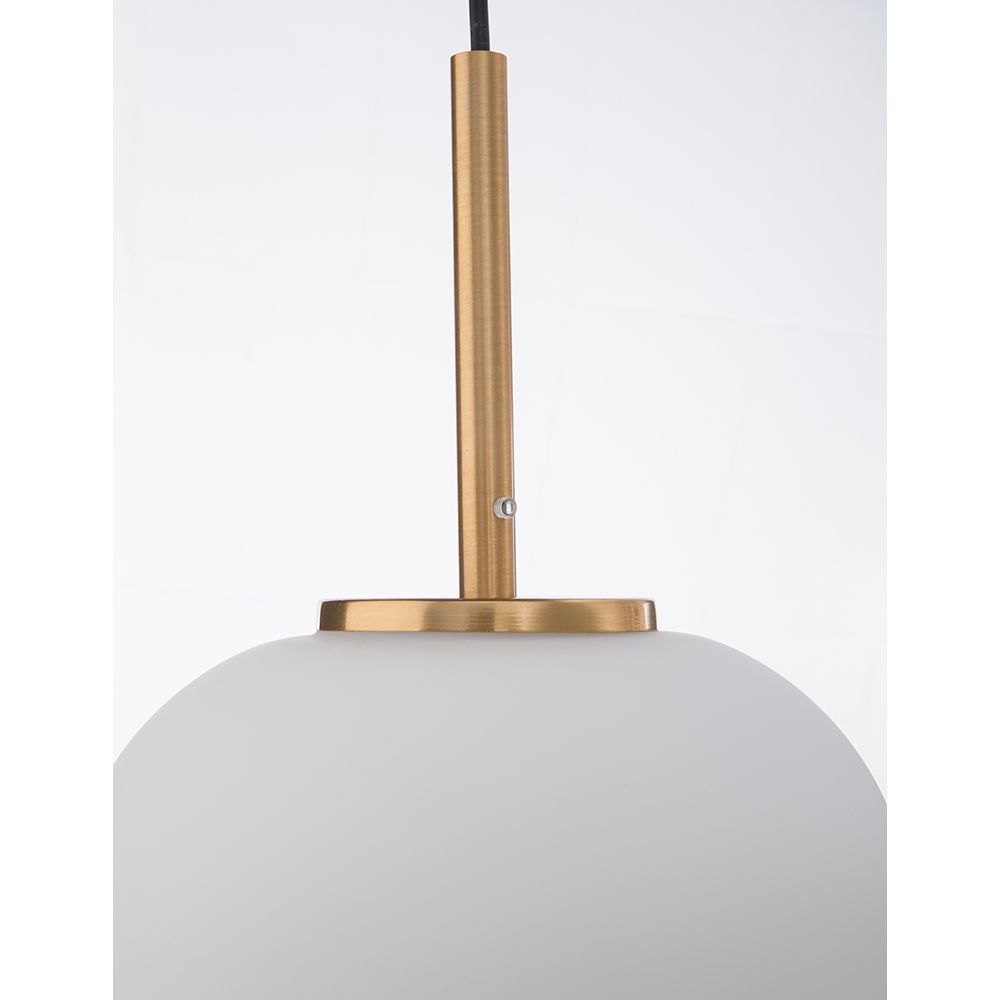 Moderner Lampenschirm der Lato Hängeleuchte in Antik-Metall und Glas für stilvolle Innenräume.