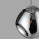 Lava Hängeleuchte mundgeblasenes Glas, stylische Pendelleuchte aus kupferfarbenem Metall und Glas.