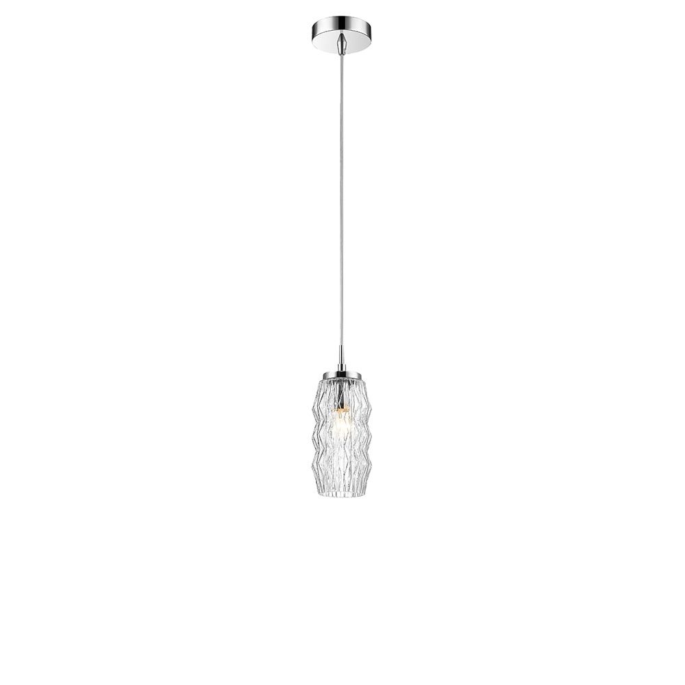 LAVAL GLASK PENDANT LAMP chrome, clair