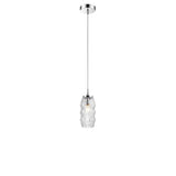 LAVAL GLASK PENDANT LAMP chrome, clair