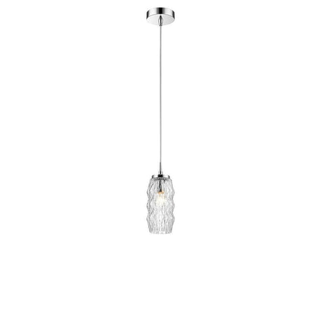 Laval Glas-Pendellampe Chrom, Klar mit elegantem Design und klarer Glasoberfläche.