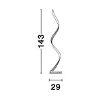 Leon Led floor lamp 143cm gold