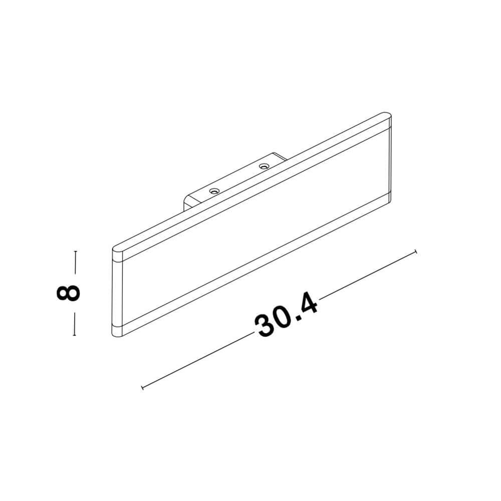 Nova Luce Line LED wall lamp acrylic