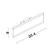 Nova Luce Line LED Wandlampe Acryl, schlanke rechteckige LED-Wandleuchte 30,4 cm, Acrylglas Leuchte, technische Zeichnung