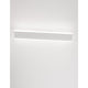 Nova Luce Line LED wall light in white, modern horizontal wall lamp with LED light strip, front view
