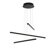 Lior LED Hängeleuchte Schwarz - moderne Pendelleuchte mit schlankem Design und schwarzer Aluminium-Acryl-Ausführung