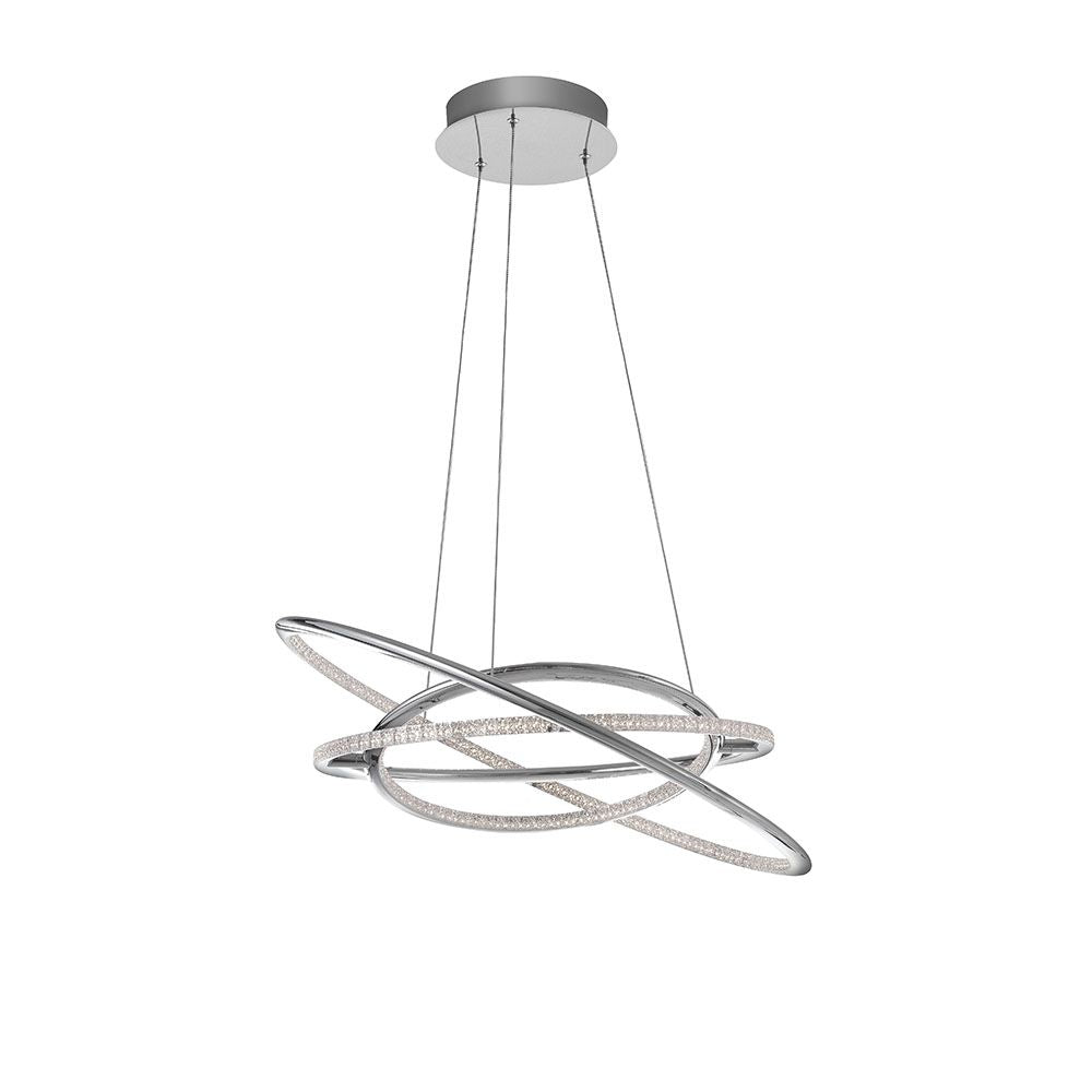 Moderne Livorno LED Ring Hängelampe mit elegantem Design und einstellbaren Kreisen, ideal für Wohnzimmer oder Esstisch.