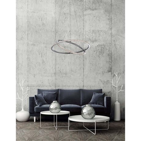 Livorno LED Hängeleuchte Ø 45cm Chrom