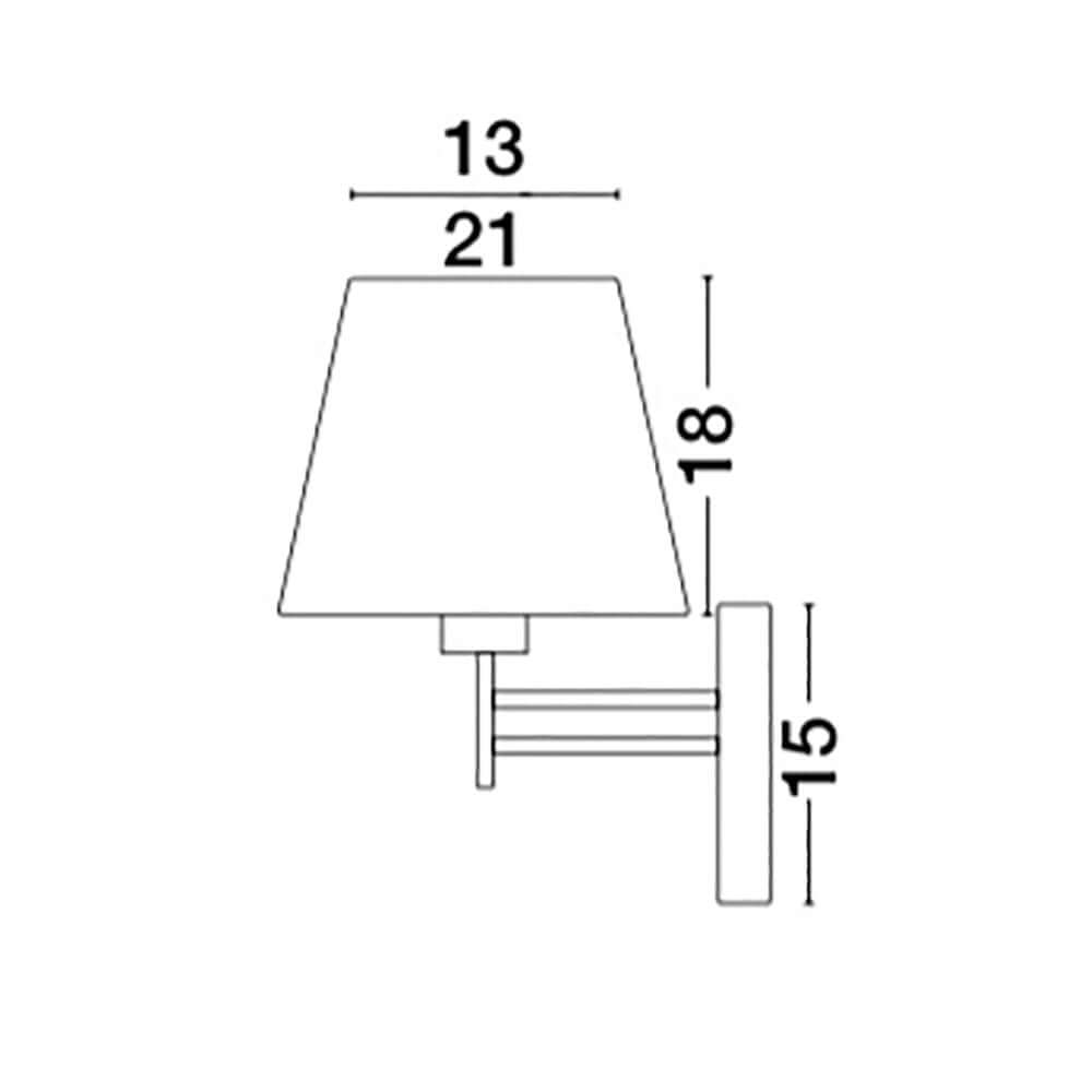 Logan Wandlampe Metall Textil